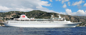 Aquamarine cruise ship